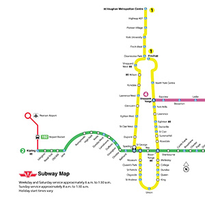 Toronto Subway Map and Skyline